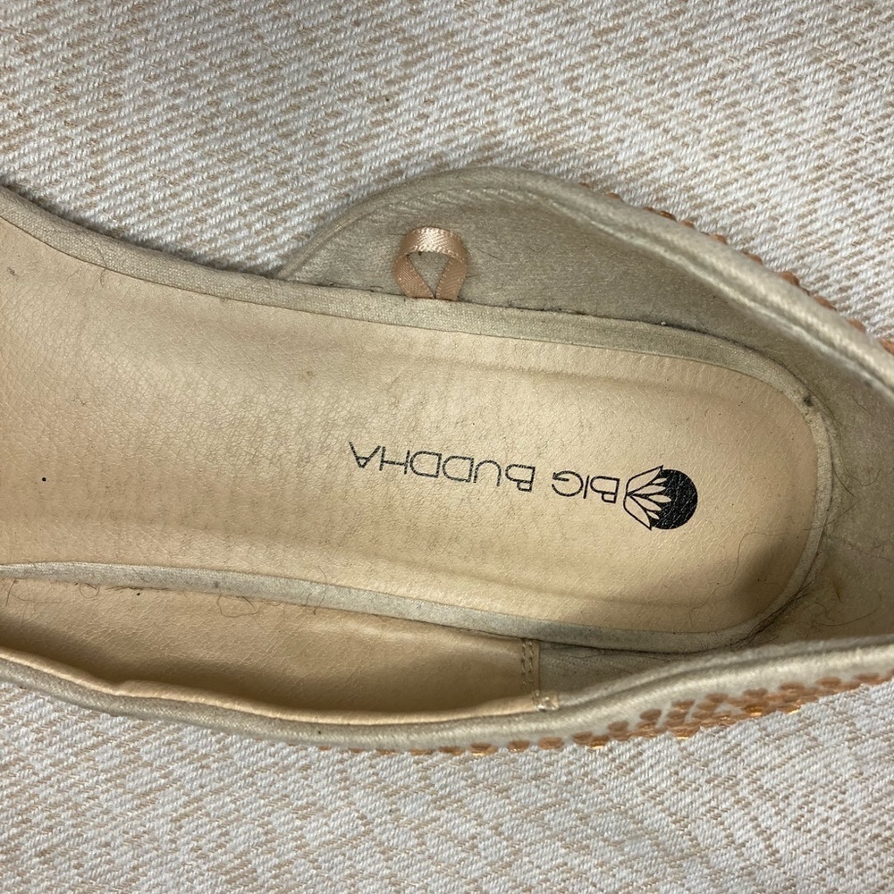 Big Buddha Studded Rose Gold Flats Size 9 - Picture 6 of 8